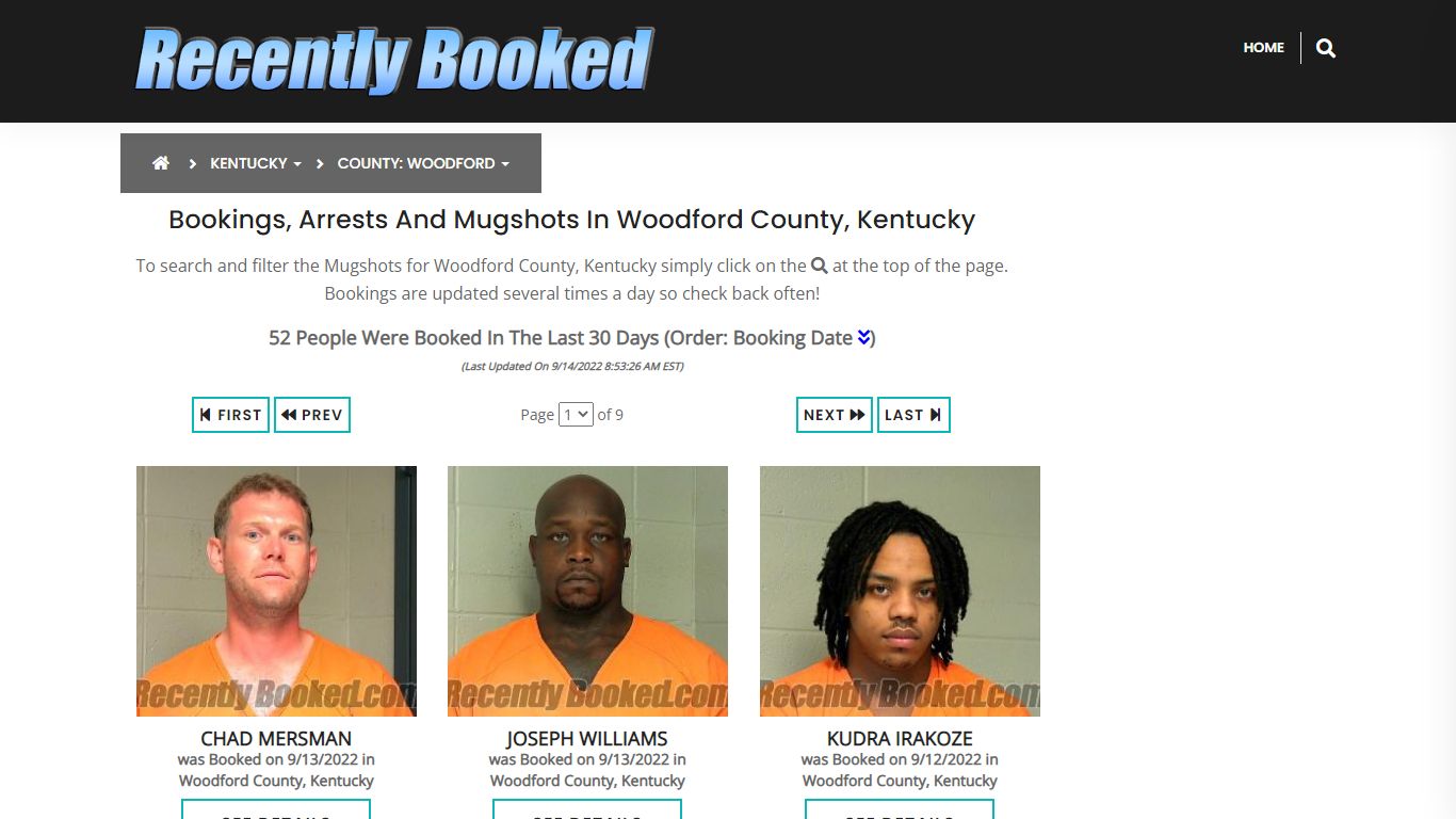 Bookings, Arrests and Mugshots in Woodford County, Kentucky